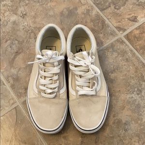 White and beige vans sneakers (old skool style)